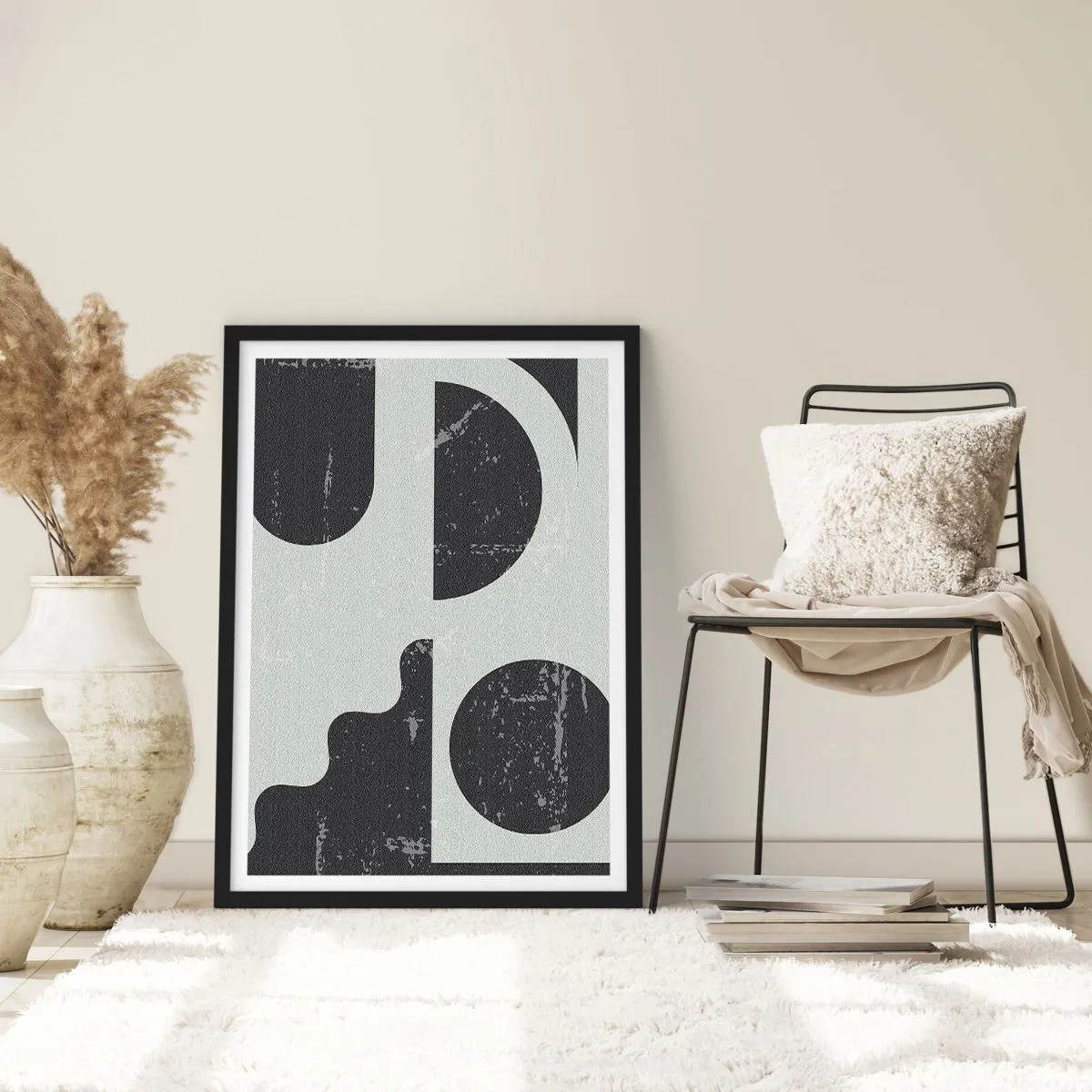 Poster in einem schwarzem Rahmen - Komposition oben und unten - 61x91 cm
