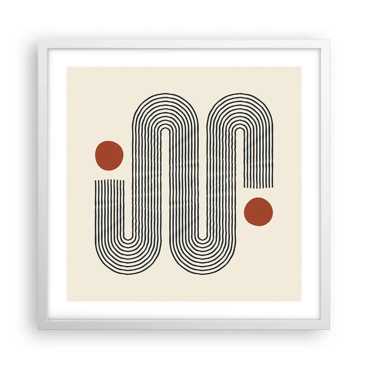 Poster in einem weißen Rahmen - Vom Anfang bis zum Ende - 50x50 cm