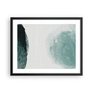 Poster in einem schwarzem Rahmen - Begegnung mit Nebel - 50x40 cm