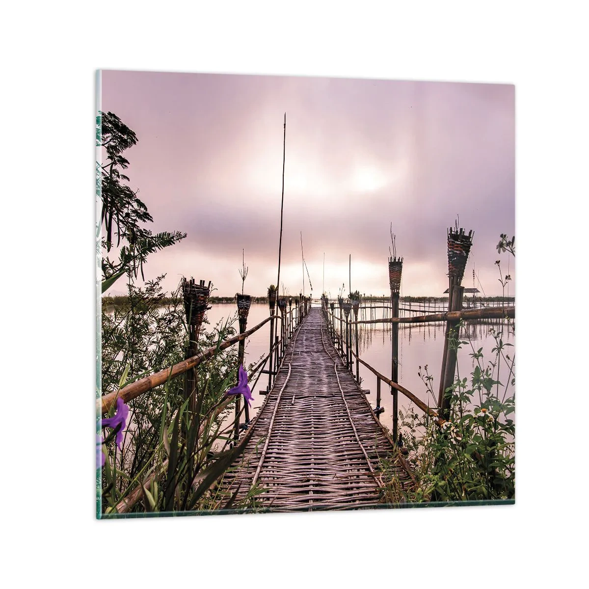 Glasbild - Bild auf glas - Frieden und Ruhe Asiens - 60x60 cm