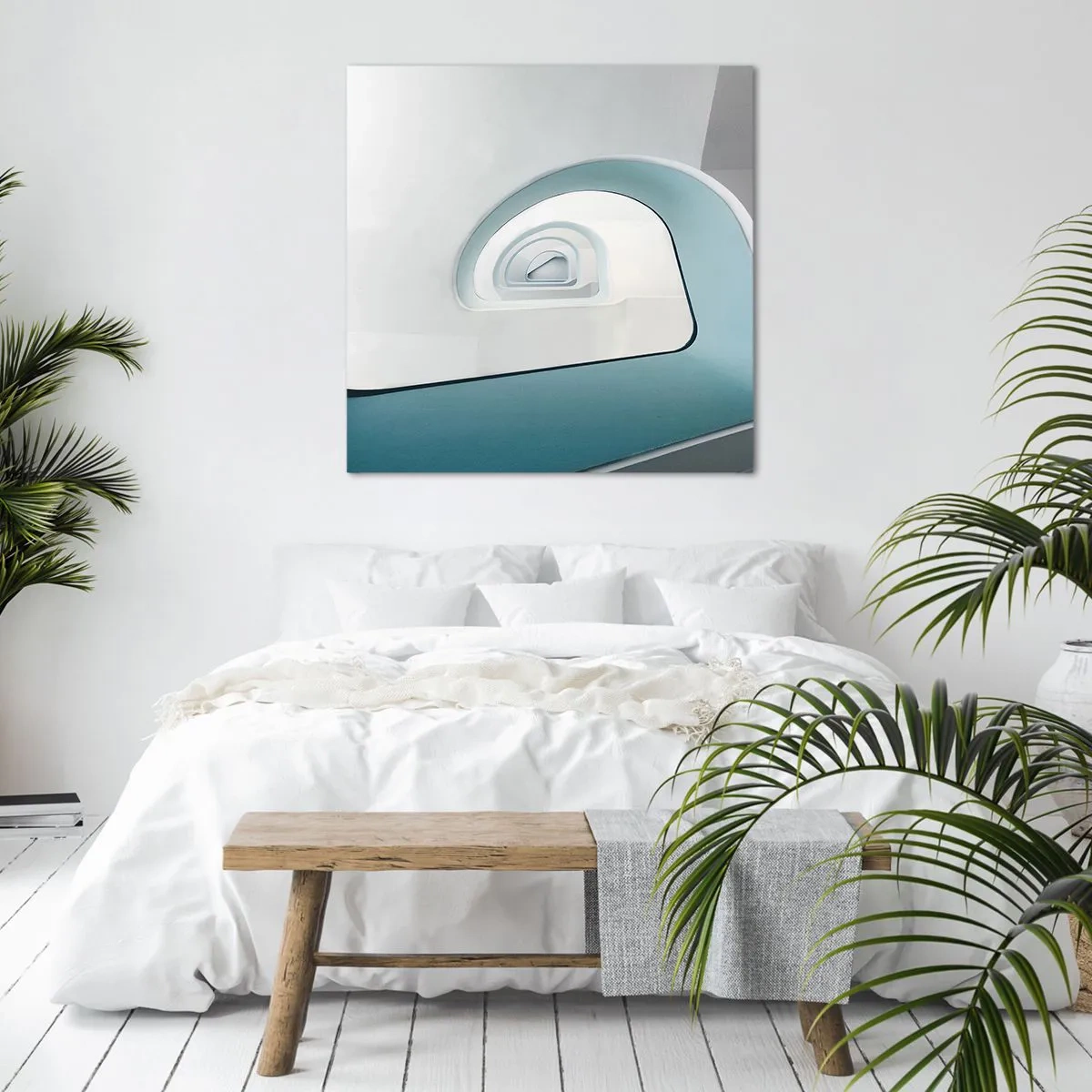 Bild auf Leinwand - Leinwandbild - Bis zum Ende des Blaus - 70x70 cm