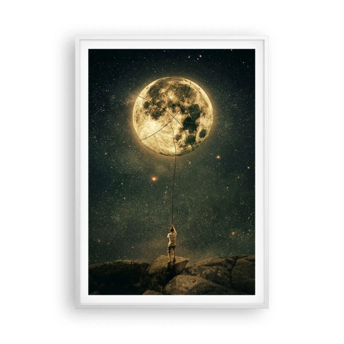 Poster in einem weißen Rahmen - Der Mann, der den Mond gestohlen hat - 70x100 cm