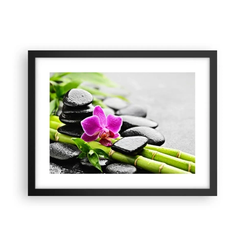 Poster in einem schwarzem Rahmen - In ruhiger Balance - 40x30 cm