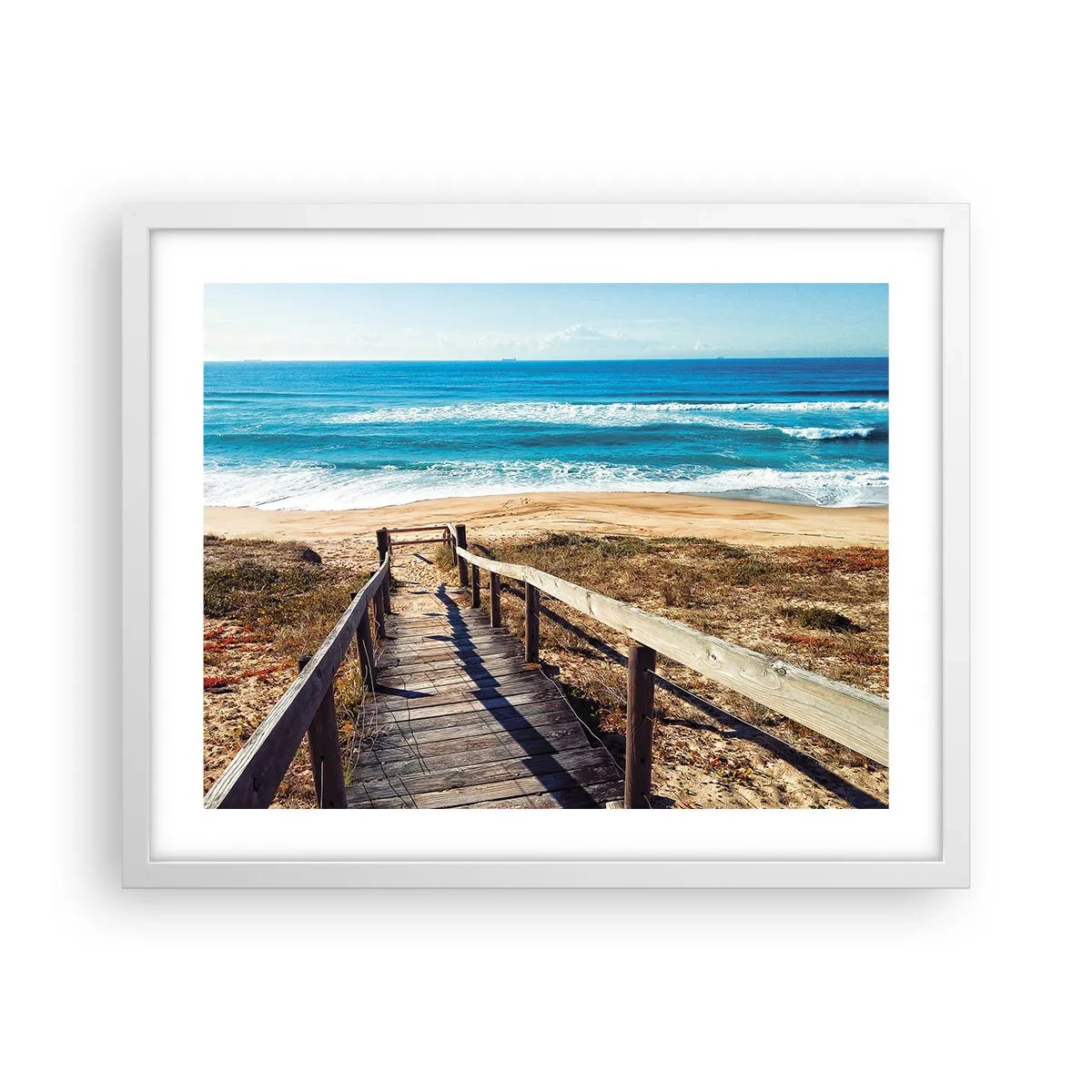 Poster in einem weißen Rahmen - Lauf! - 50x40 cm