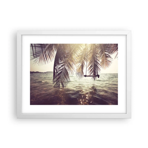 Poster in einem weißen Rahmen - Sie können nach Belieben in den Wolken schwingen - 40x30 cm