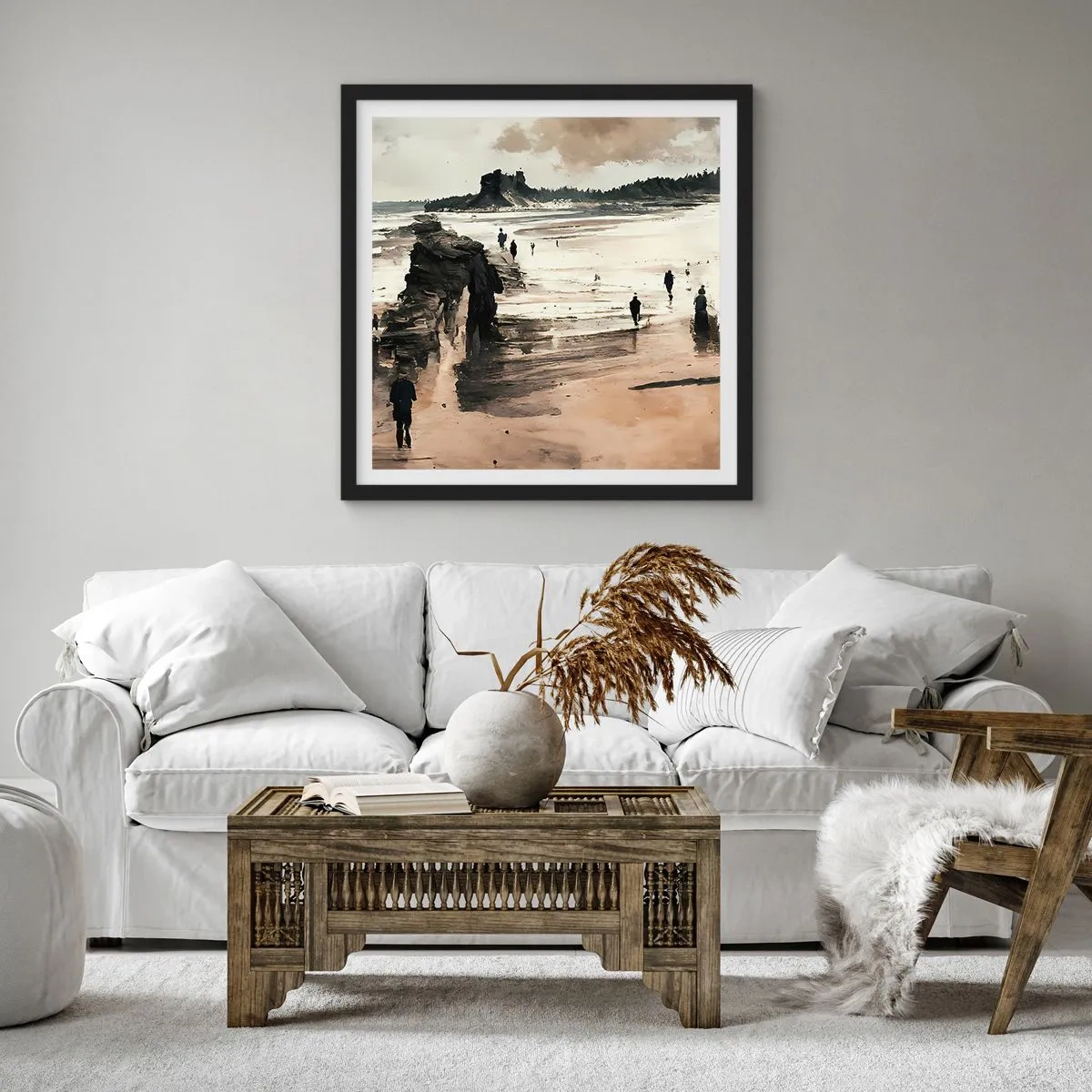 Poster in einem schwarzem Rahmen - Einberufen - 60x60 cm