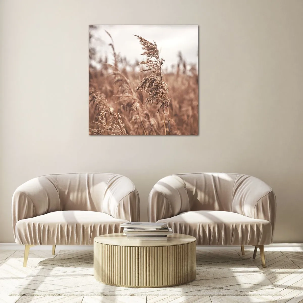 Glasbild - Bild auf glas - Auf den Feldern ist es schon Herbst - 30x30 cm