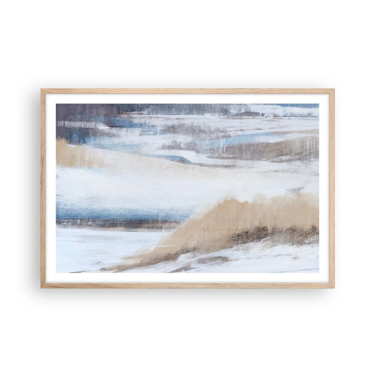 Poster in einem Rahmen aus heller Eiche - Winterkomposition - 91x61 cm