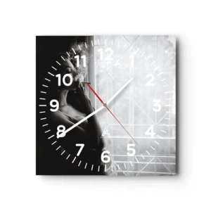 Wanduhr - Glasuhr - Sinnlicher Moment - 30x30 cm