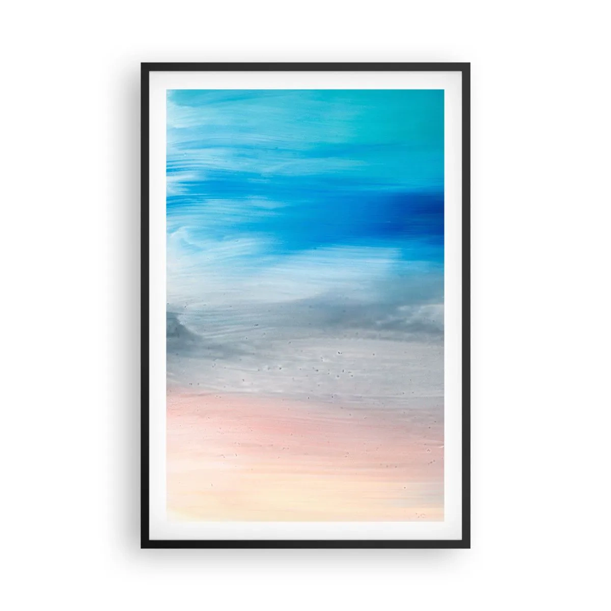 Poster in einem schwarzem Rahmen - Elemente: Luft - 61x91 cm