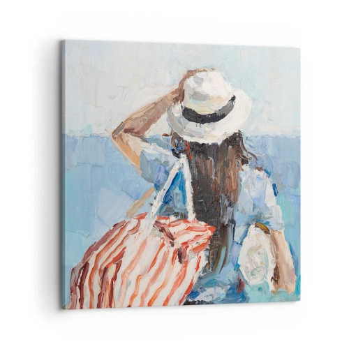 Bild auf Leinwand - Leinwandbild - Willkommen in den Sommerferien - 60x60 cm