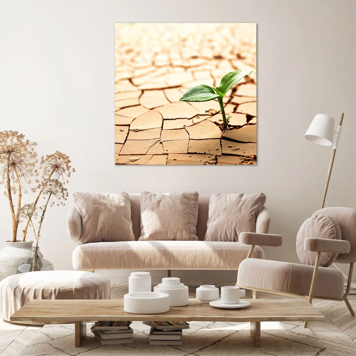 Bild auf Leinwand - Leinwandbild - Die unbezähmbare Kraft des Lebens - 40x40 cm