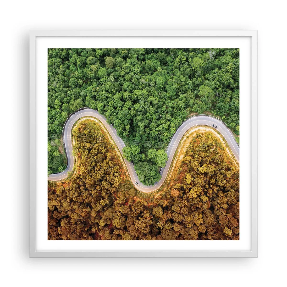 Poster in einem weißen Rahmen - Grenzen und Durchbrüche - 60x60 cm