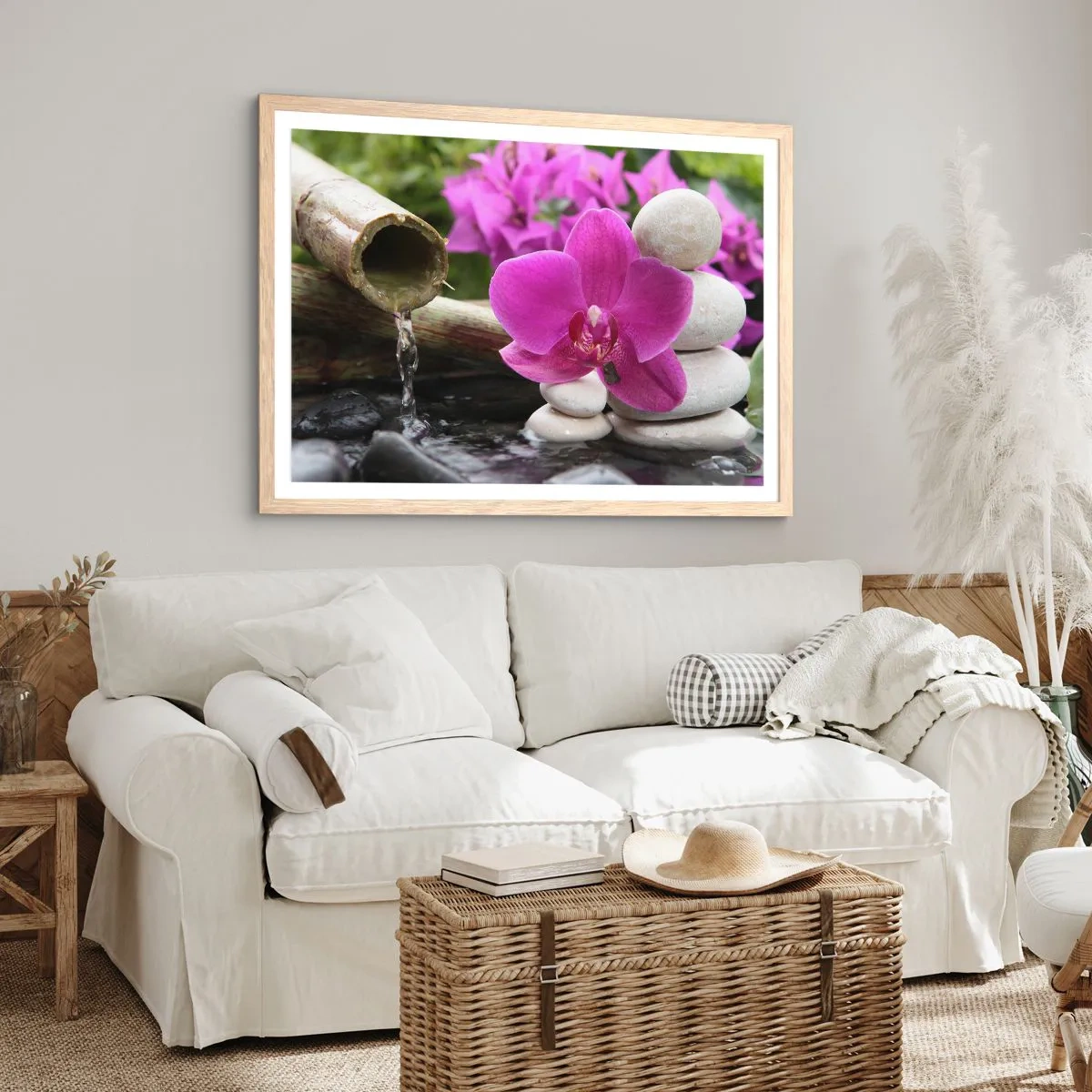 Poster in einem Rahmen aus heller Eiche - Du ruhst dich schon aus - 50x40 cm