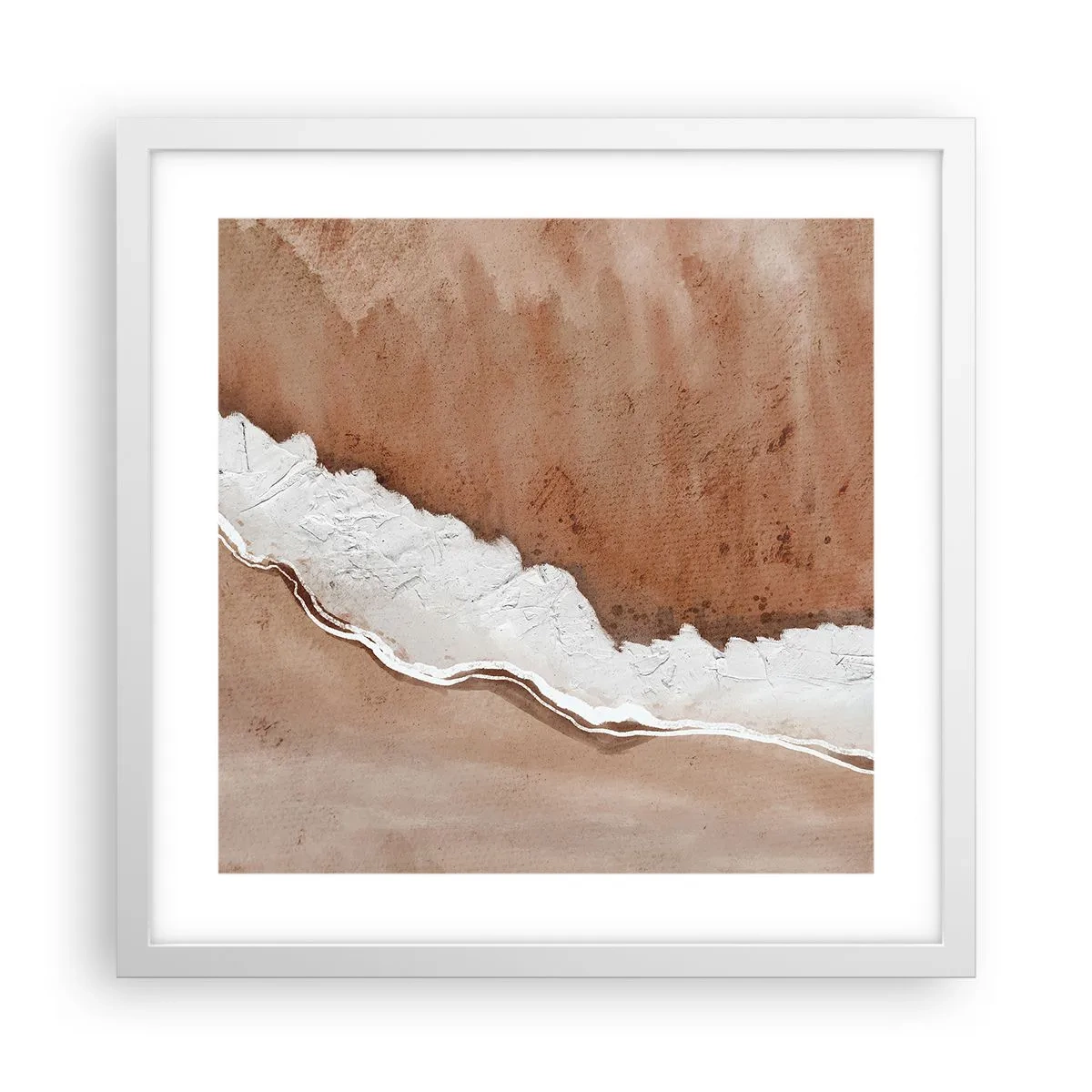 Poster in einem weißen Rahmen - In Farben der Erde - 40x40 cm
