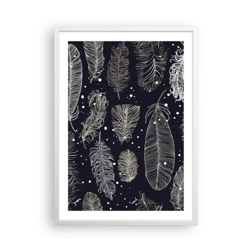 Poster in einem weißen Rahmen - Gefiederte Spitze - 50x70 cm