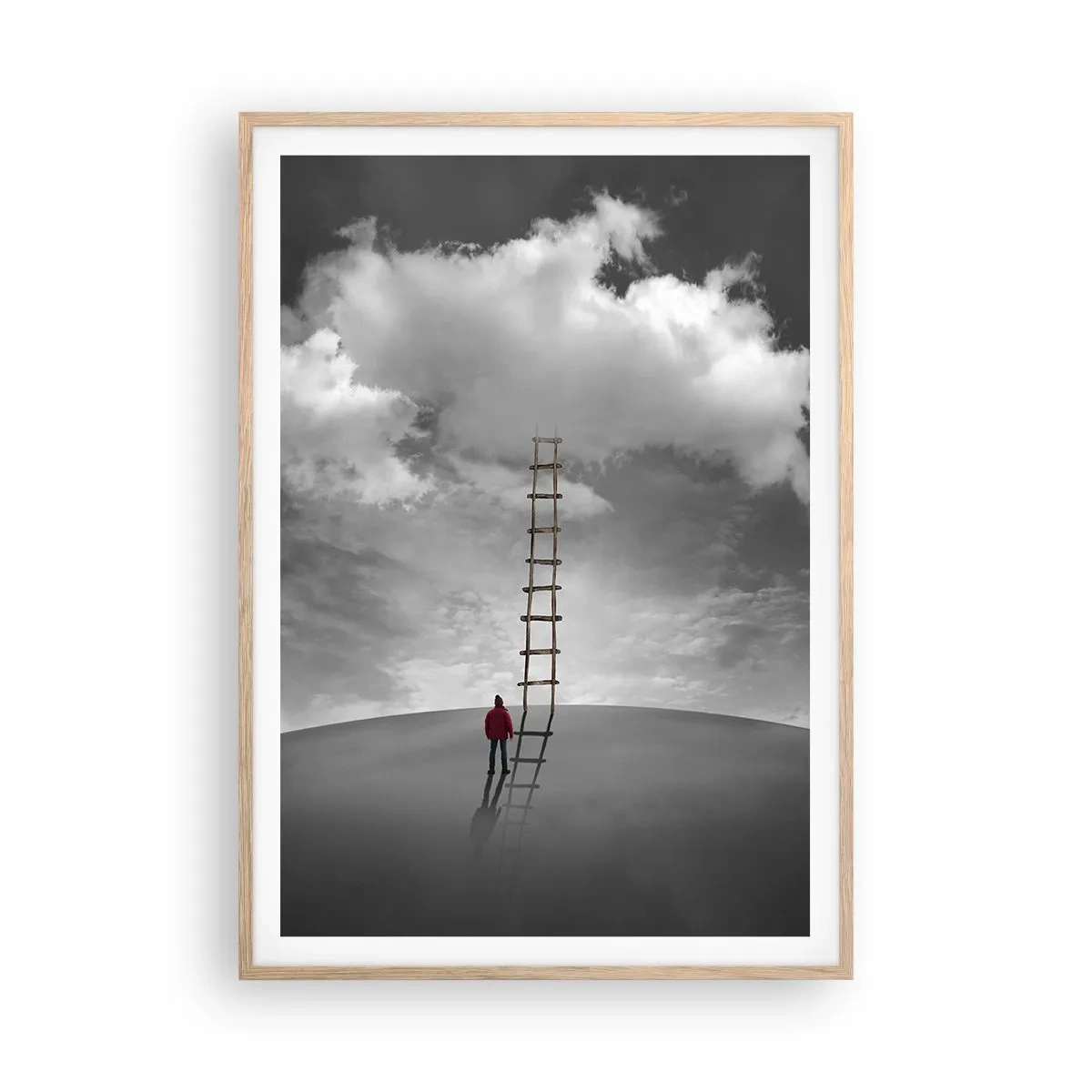 Poster in einem Rahmen aus heller Eiche - Alles ist möglich - 70x100 cm