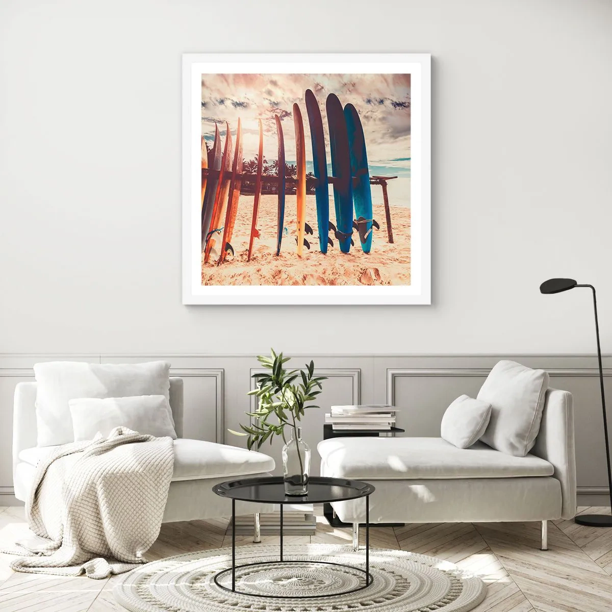 Poster in einem weißen Rahmen - Gute Nacht bis morgen - 50x50 cm