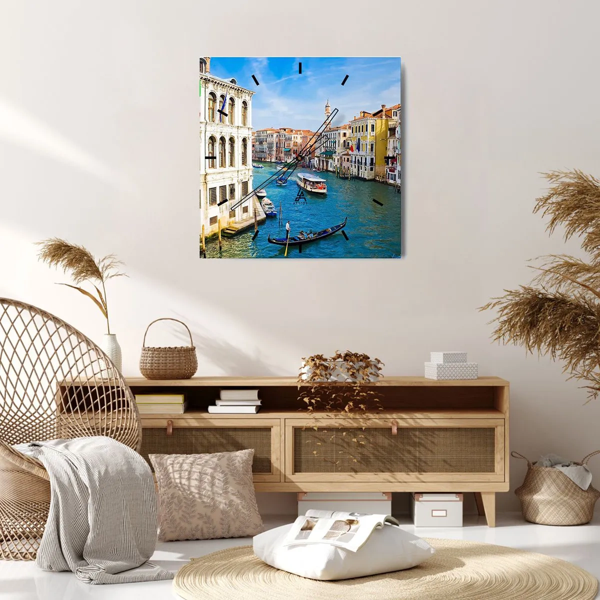 Wanduhr - Glasuhr - Der einzigartige Verkehr der Welt - 30x30 cm