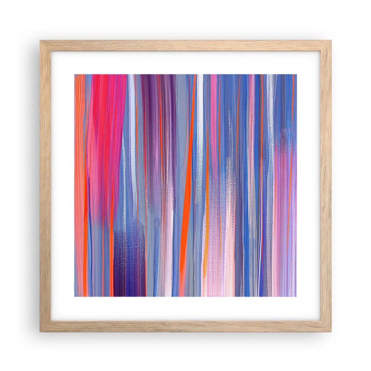 Poster in einem Rahmen aus heller Eiche - Aufstieg zum Regenbogen - 40x40 cm