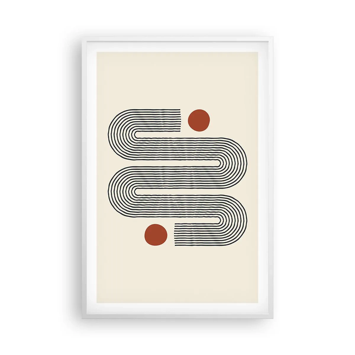 Poster in einem weißen Rahmen - Vom Anfang bis zum Ende - 61x91 cm