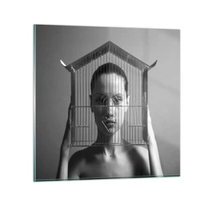 Glasbild - Bild auf glas - Ein leicht surreales Portrait - 30x30 cm