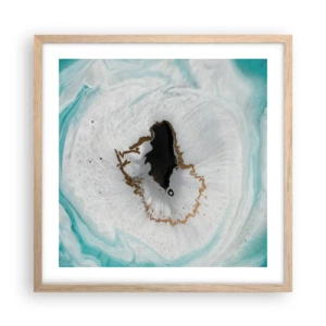 Poster in einem Rahmen aus heller Eiche - Nach Innen eindringen - 50x50 cm