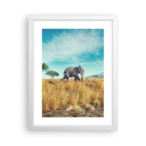 Poster in einem weißen Rahmen - Grau ist nicht mehr in Mode - 30x40 cm