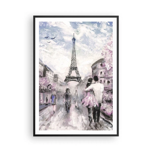 Poster in einem schwarzem Rahmen - Wie man sich verlieben kann, ist nur in ... - 70x100 cm