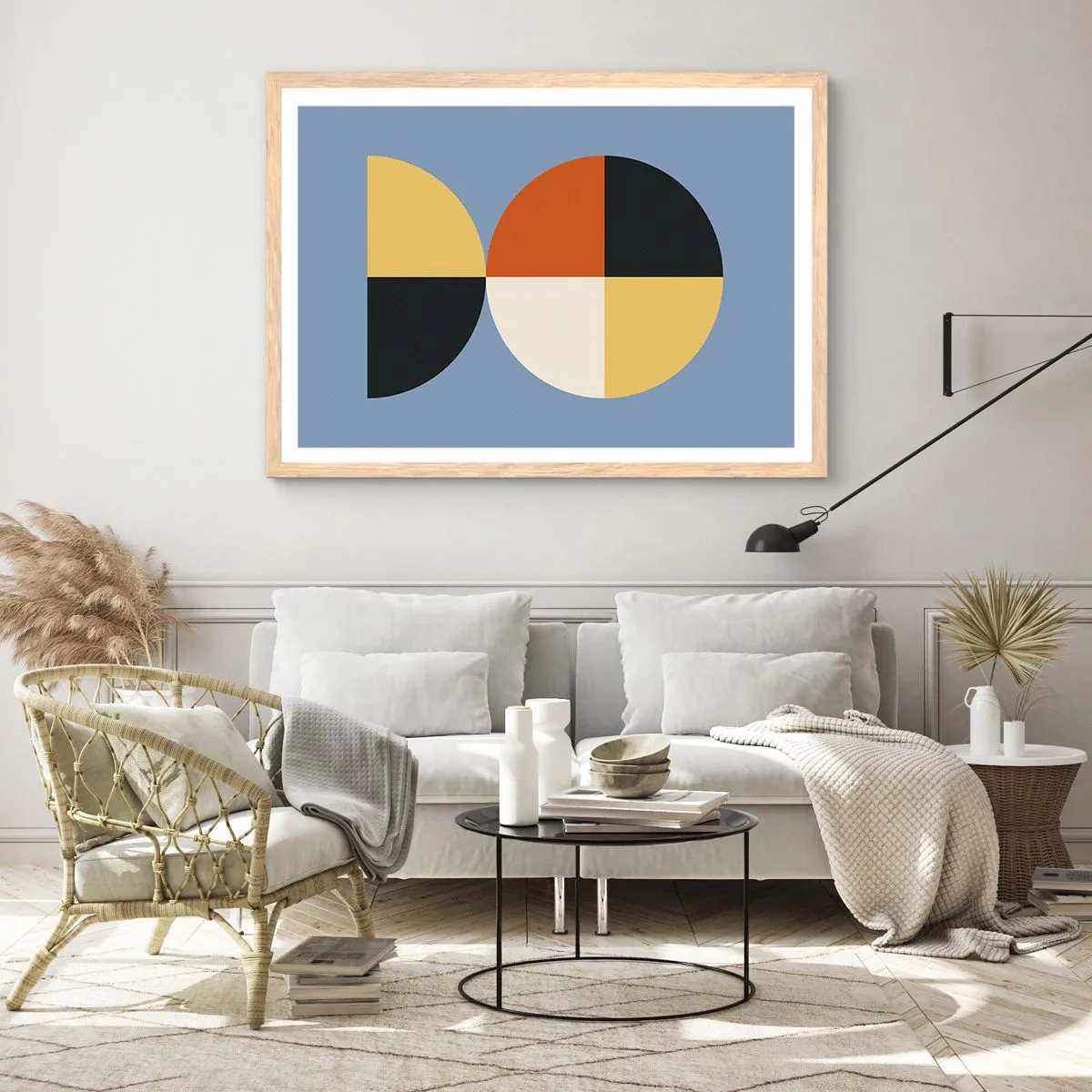 Poster in einem Rahmen aus heller Eiche - Beobachte und zähle - 40x30 cm