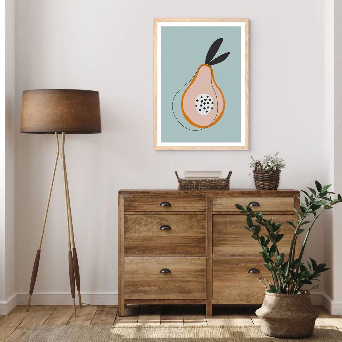 Poster in einem Rahmen aus heller Eiche - Durchdringe die Natur der Dinge - 70x100 cm