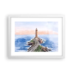 Poster in einem weißen Rahmen - Dem Meer zugewandt - 40x30 cm