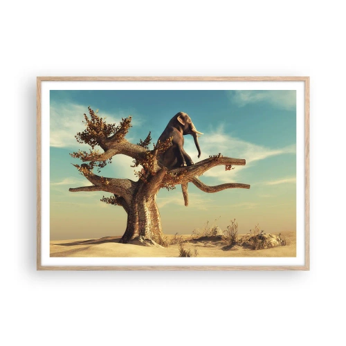 Poster in einem Rahmen aus heller Eiche - Ein neuer Standpunkt - 100x70 cm