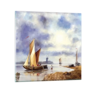 Glasbild - Bild auf glas - Die Rückkehr der Seeleute - 30x30 cm