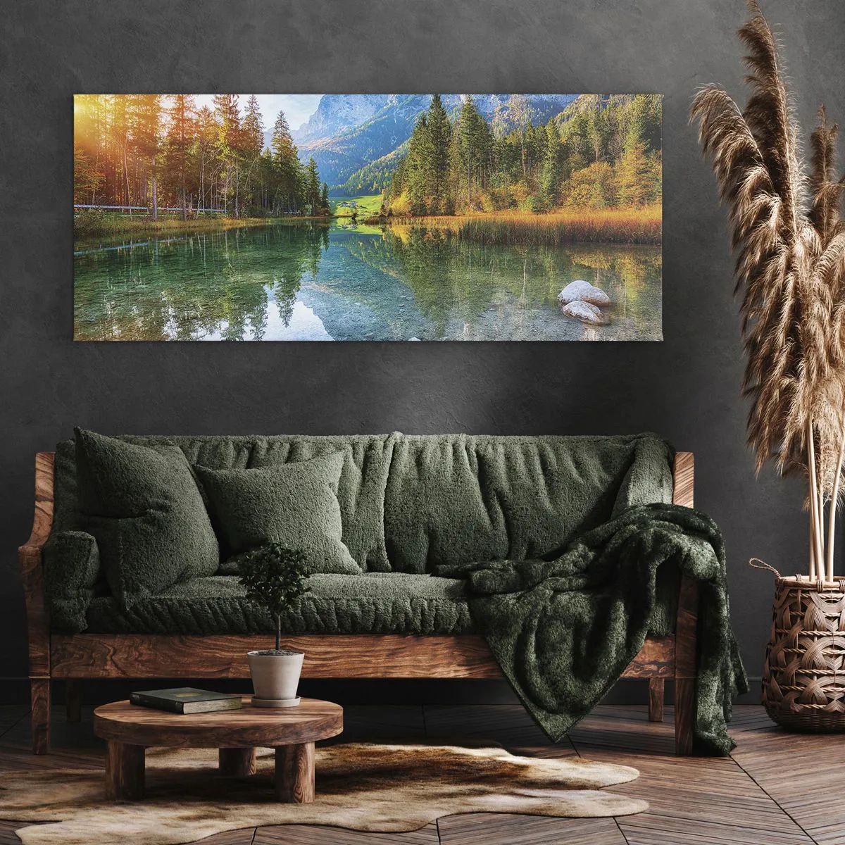 Bild auf Leinwand - Leinwandbild - Die Sanftheit des Herbstes - 100x40 cm