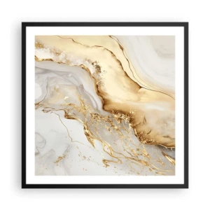 Poster in einem schwarzem Rahmen - Abstraktion: Schönheit und Güte - 60x60 cm