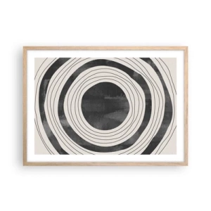 Poster in einem Rahmen aus heller Eiche - Auf den Punkt gebracht - 70x50 cm