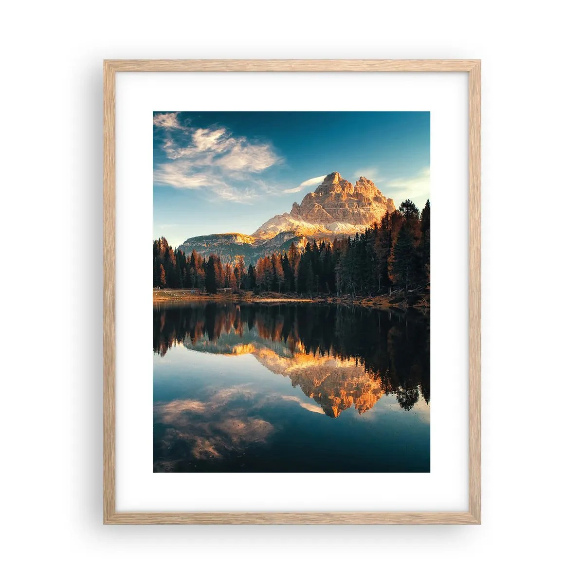 Poster in einem Rahmen aus heller Eiche - Doppelte Landschaft - 40x50 cm