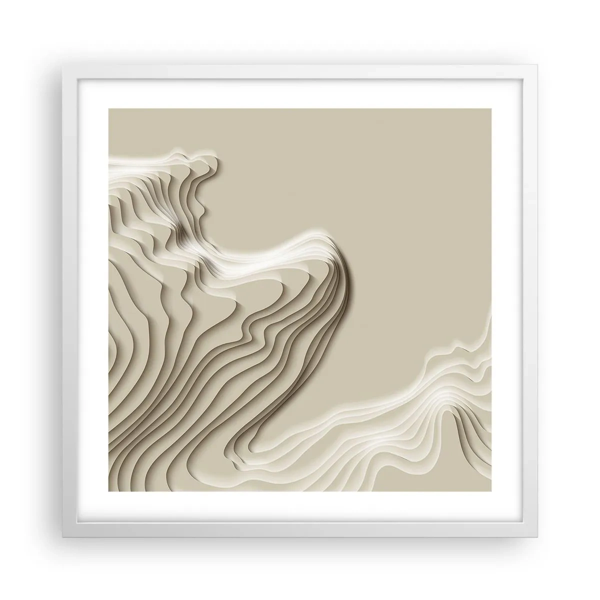 Poster in einem weißen Rahmen - Topographie der Kunst - 50x50 cm