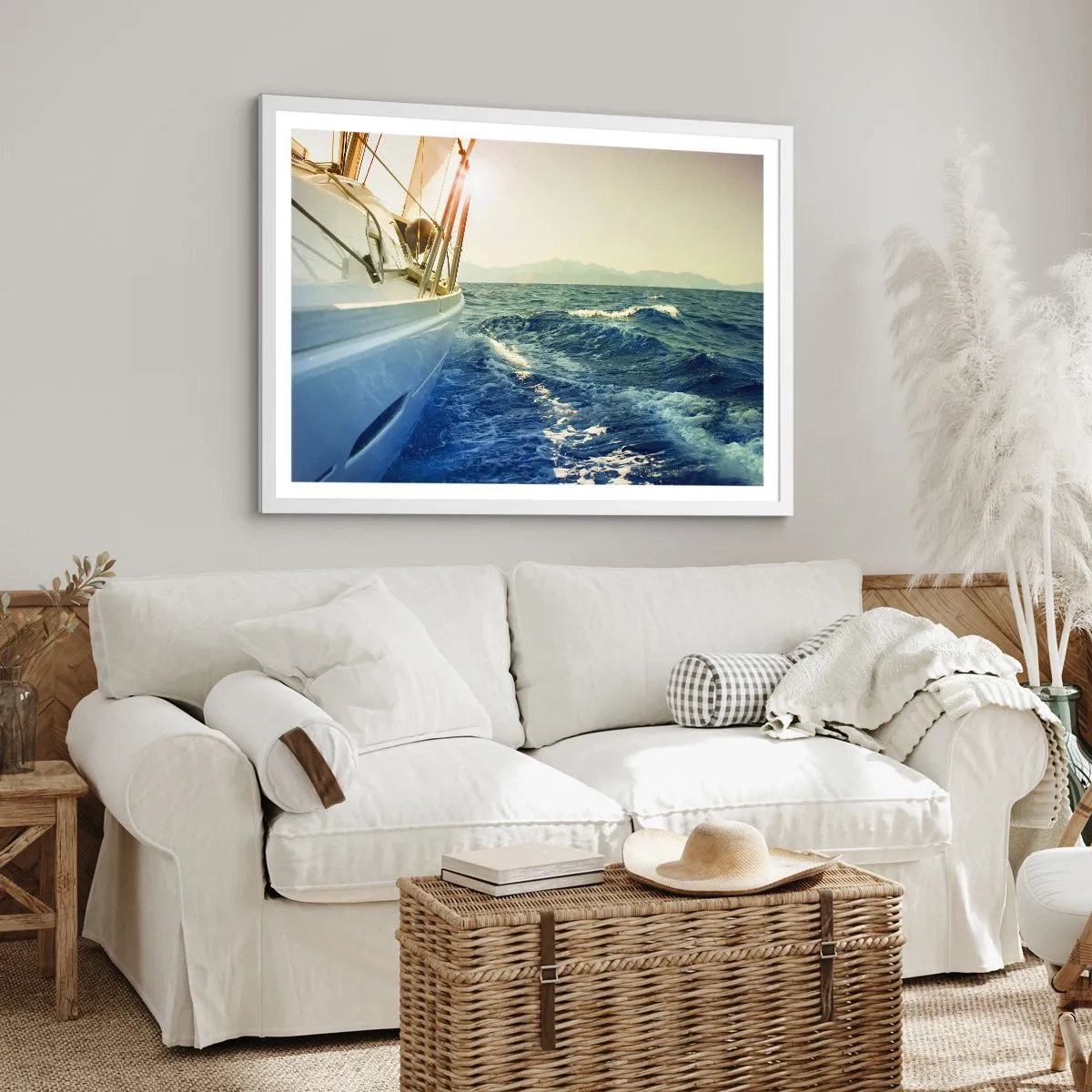 Poster in einem weißen Rahmen - Auf ins Abenteuer - 50x40 cm