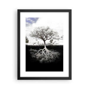 Poster in einem schwarzem Rahmen - Die Natur der Welt entdecken - 30x40 cm