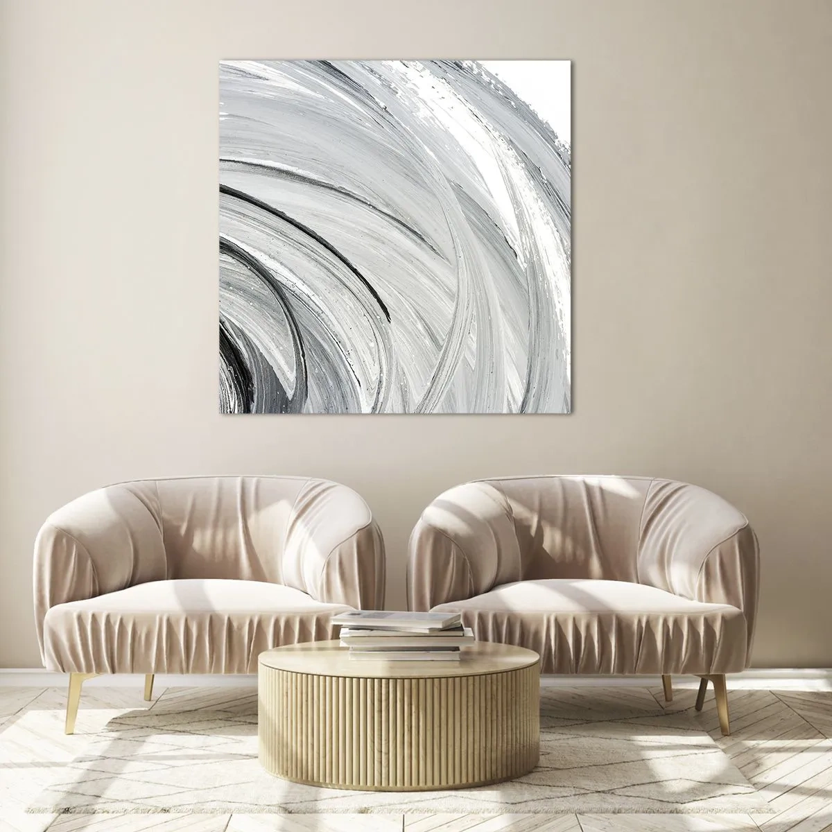 Glasbild - Bild auf glas - Orbitale Komposition - 40x40 cm