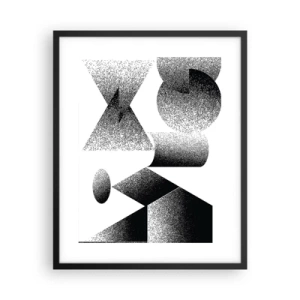 Poster in einem schwarzem Rahmen - Winkel und Ovale - 40x50 cm