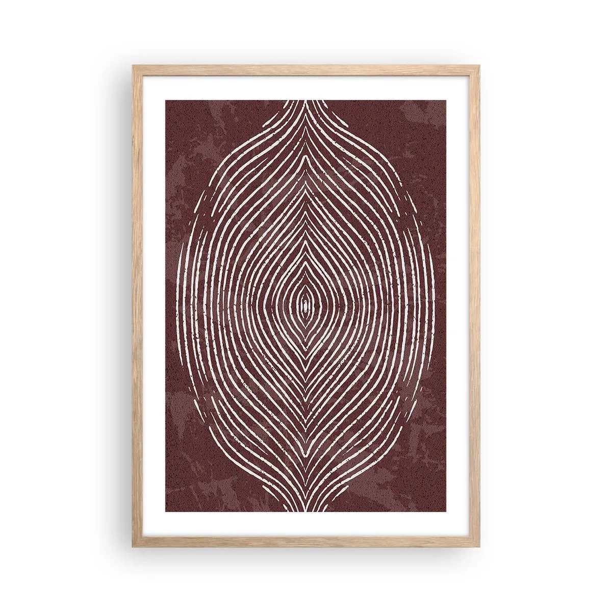 Poster in einem Rahmen aus heller Eiche - Der Raum spricht - 50x70 cm