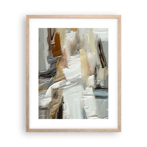 Poster in einem Rahmen aus heller Eiche - Bunte Schichten - 40x50 cm