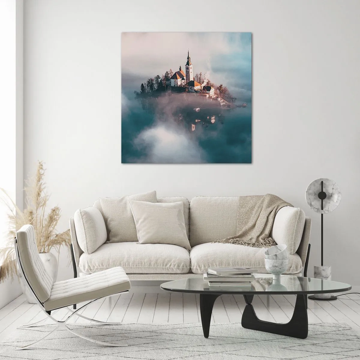 Glasbild - Bild auf glas - Trauminsel - 70x70 cm