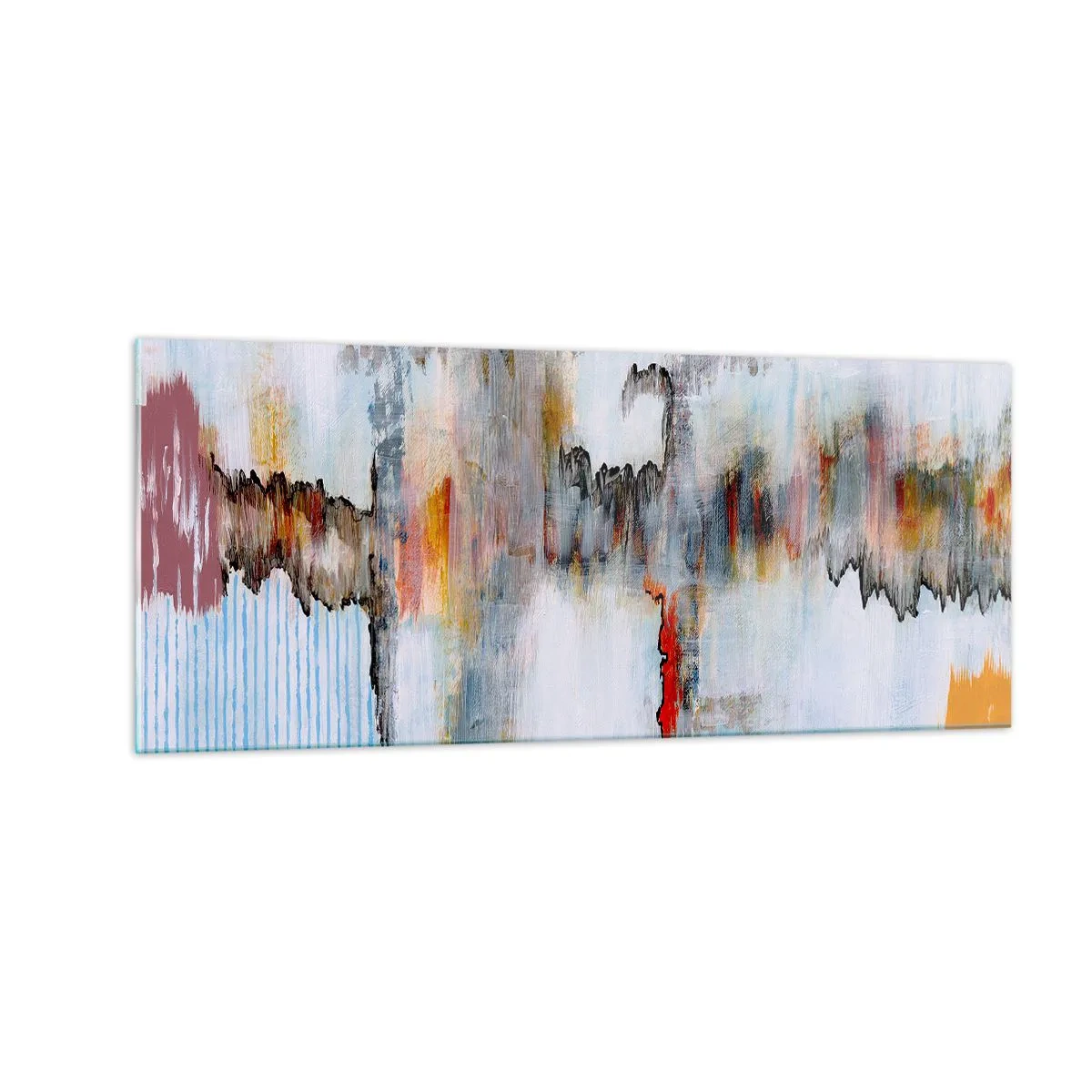 Glasbild - Bild auf glas - Ein Stock auf dem Wasser - 100x40 cm