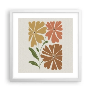 Poster in einem weißen Rahmen - Natur und Geometrie - 40x40 cm