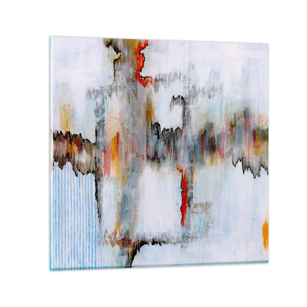 Glasbild - Bild auf glas - Ein Stock auf dem Wasser - 50x50 cm