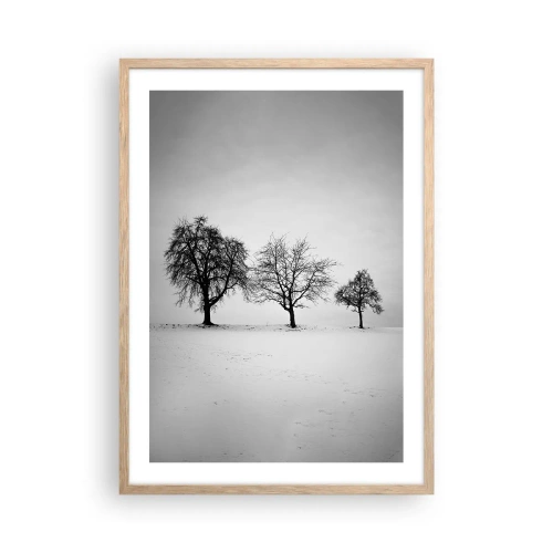 Poster in einem Rahmen aus heller Eiche - Wovon träumen sie? - 50x70 cm